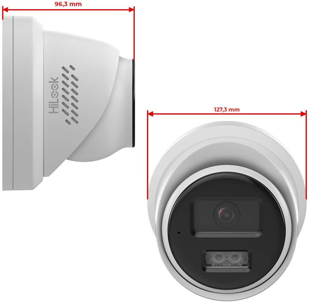 HiLook by HIKVISION Überwachungskamera aussen 4K/8MP Auflösung, ohne WLAN, LAN/PoE kabelgebunden, Ka