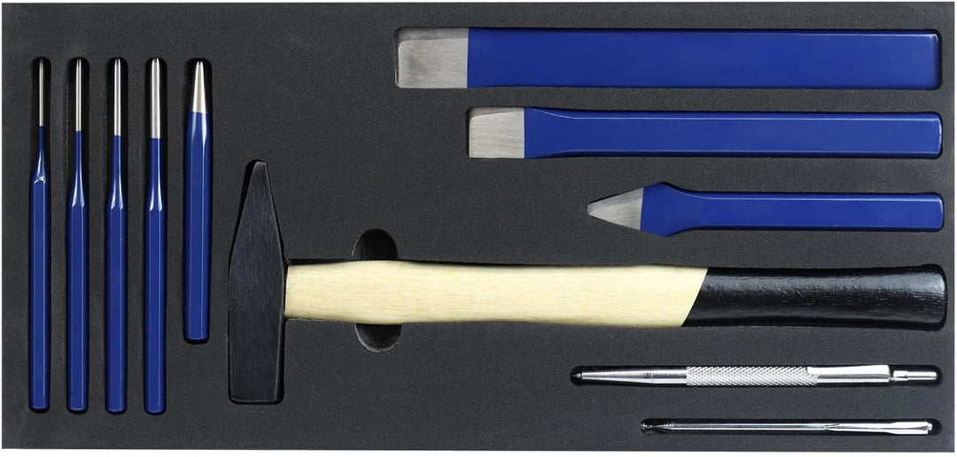ADB Werkzeugeinlage 22307 Werkstattwagen Schubladen Werkzeug Einlage Hammer & Meissel Set 11-teilig