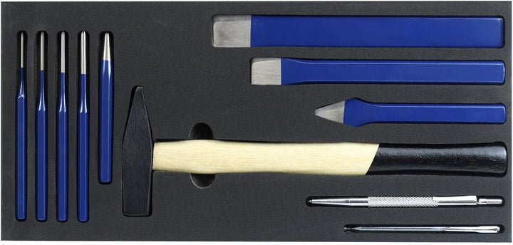 ADB Werkzeugeinlage 22307 Werkstattwagen Schubladen Werkzeug Einlage Hammer & Meissel Set 11-teilig