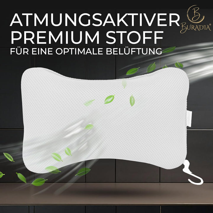 Badewannenkissen inkl. Wäschenetz - Ultimativer Komfort und Entspannung mit neuester Air Mesh Techno