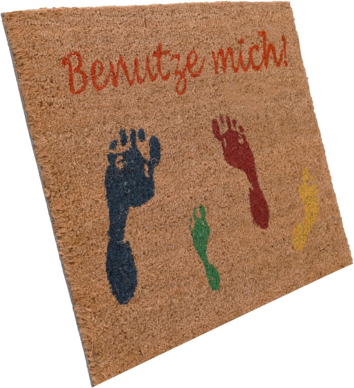 Betz 3er Kokosmatte aus 100% Kokos - Fussmatte - Fussabstreifer –Schmutzfangmatte Muster Benutze Mic