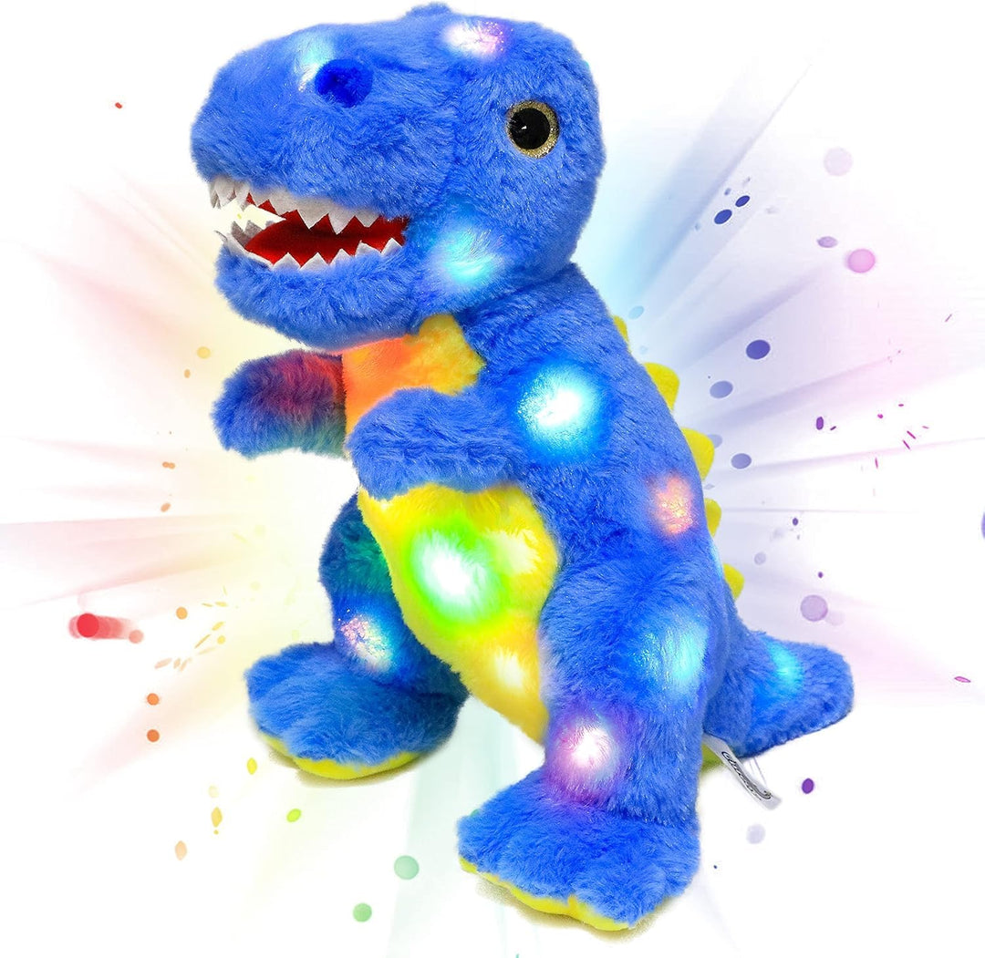 Blau Dinosaurier LED Plüschtier mit Licht up Plüsch T-Rex Plüschtiere Spielzeug, Dino Kuscheltier St