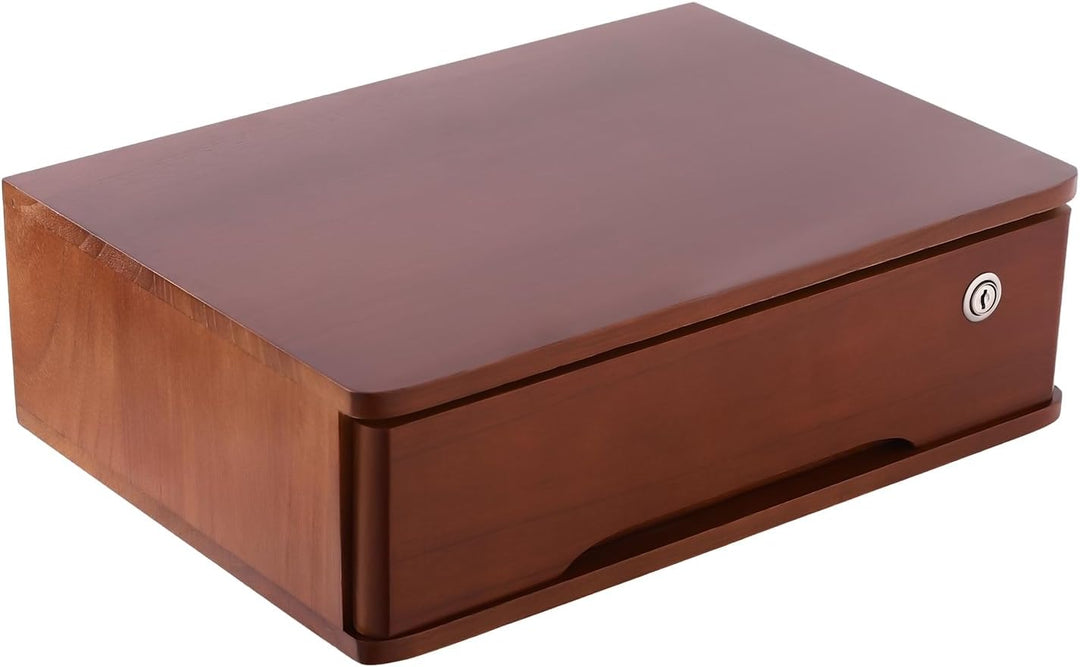 1 Schicht Desktop Storage Box, Desktop Storage Box mit abschliessbarer Schublade, Bürobedarf Schubla