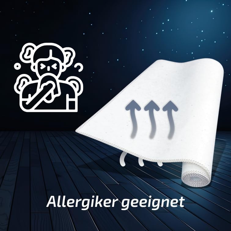 Matratzen Perfekt Matratzenunterlage 2er Set 80x200 cm atmungsaktive Filz Matratzenschoner Schutz vo