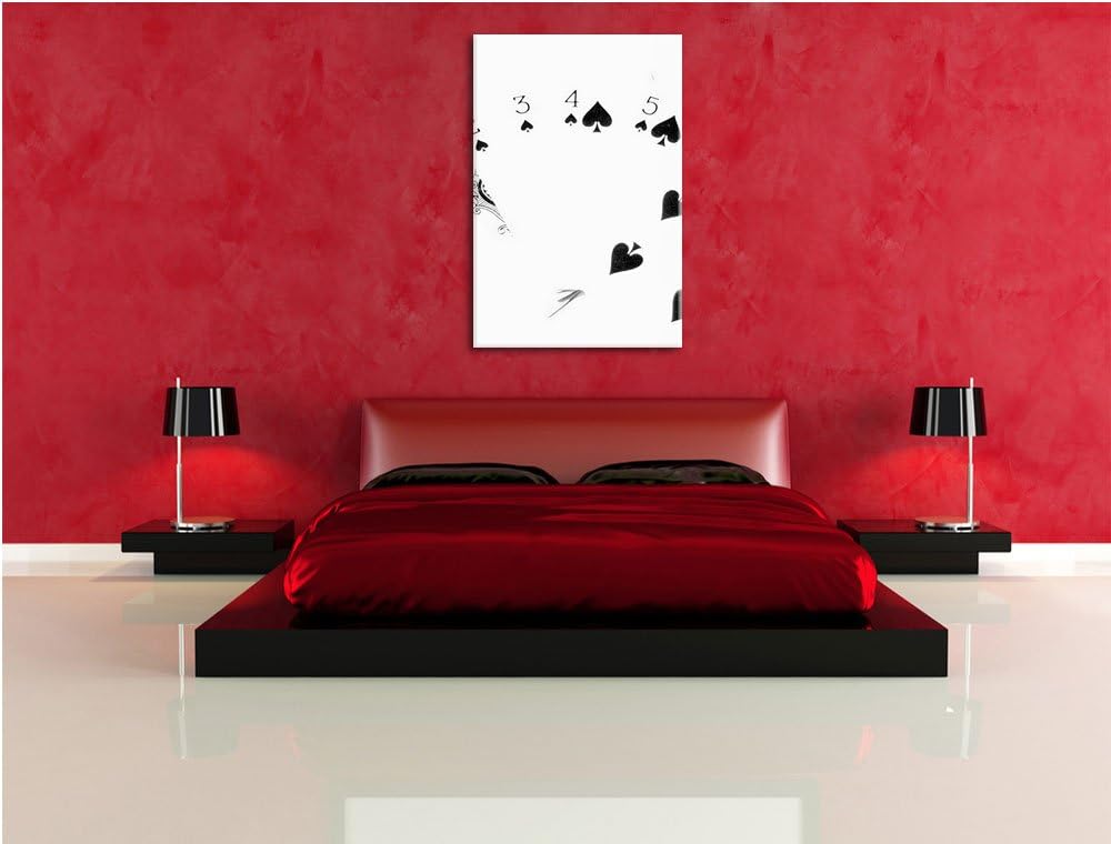 Spielkarten - Pik Strasse als Leinwandbild/Grösse: 100x70 cm/Wandbild/Kunstdruck/fertig bespannt, 10