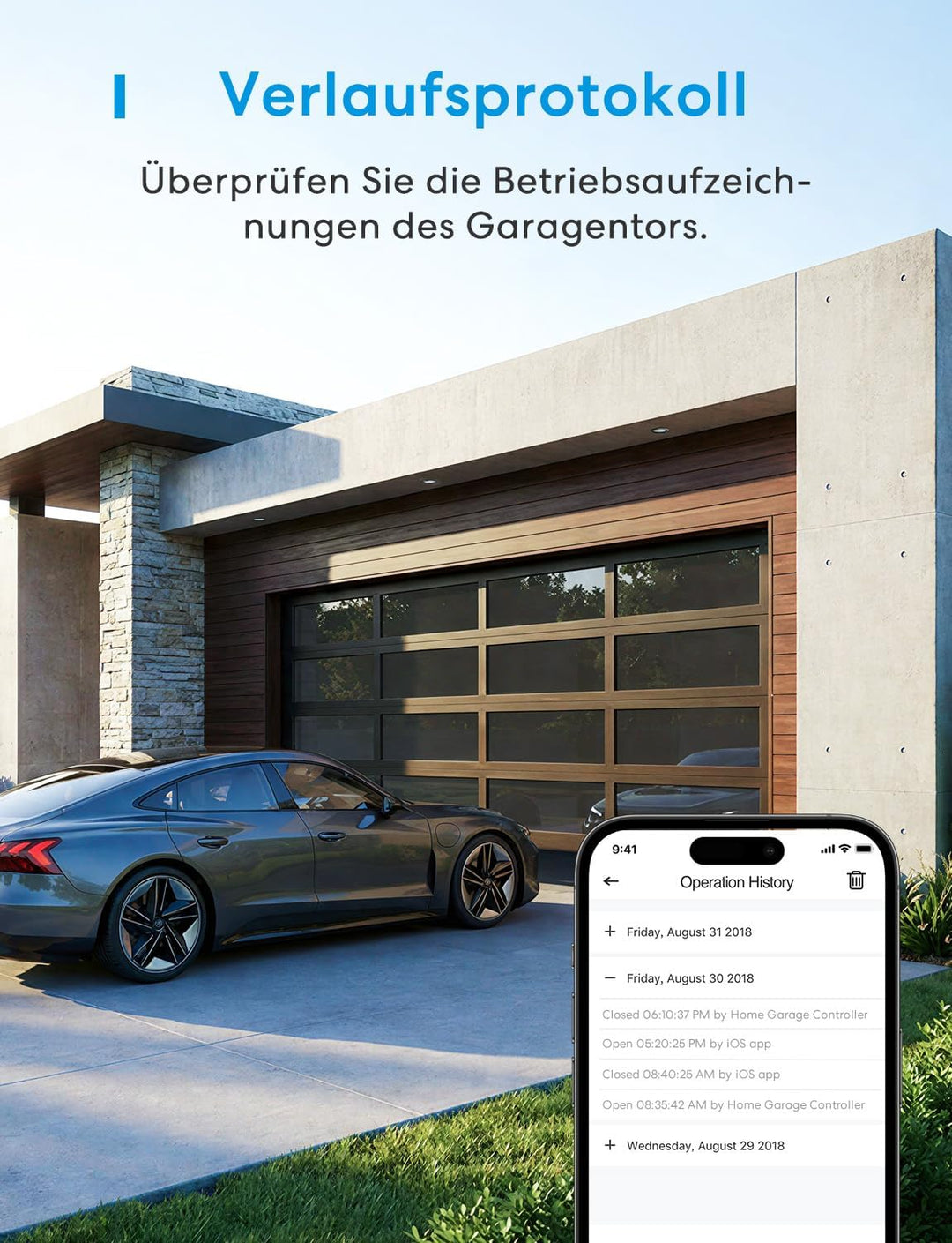 Meross Smart WLAN Garagentoröffner funktioniert mit Apple HomeKit, APP-Steuerung, Kompatibel mit Ale