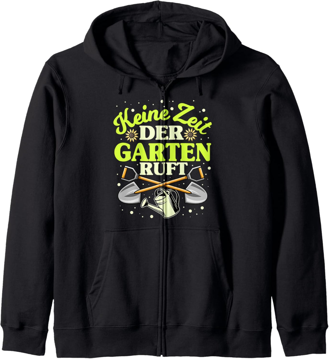 Der Garten ruft, lustiges Sprüche Hobbygärtner Motiv Kapuzenjacke