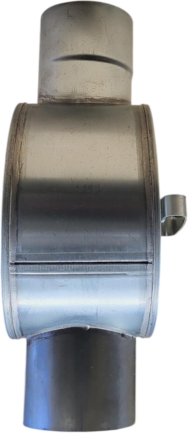 zbs24 Zink Wasserverteiler mit Drehgriff 100mm Regenwasserverteiler aus Titan-Zink für Fallrohre Was