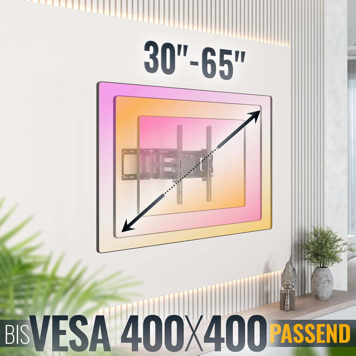 RICOO TV Wandhalterung Fernseher Schwenkbar Neigbar Flach für 30-65 Zoll, Universal TV Halterung S11