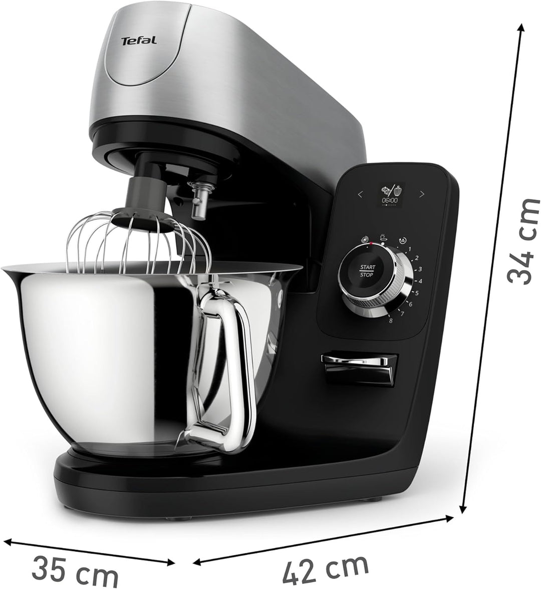 Tefal Coach Küchenmaschine, 1200 W, 8 Auto-Programme, inkl. Back-Zubehör und App, personalisiertes E