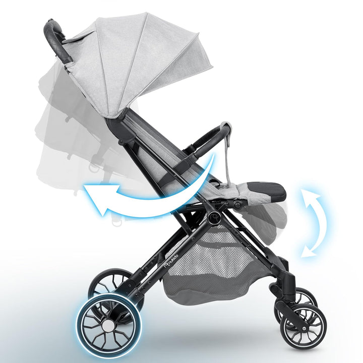 Nukido Kinder Wagen Kinderwagen Babywagen Bis 15 kg Grosse Räder Sitzbuggy Buggy Zusammenklappbar Ha