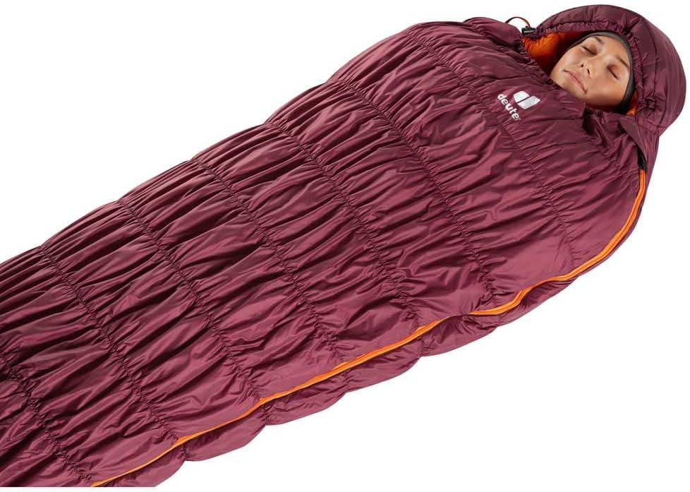 deuter Exosphere -6° SL Damen Kunstfaser Schlafsack, maron-mango Zip left, Zip left