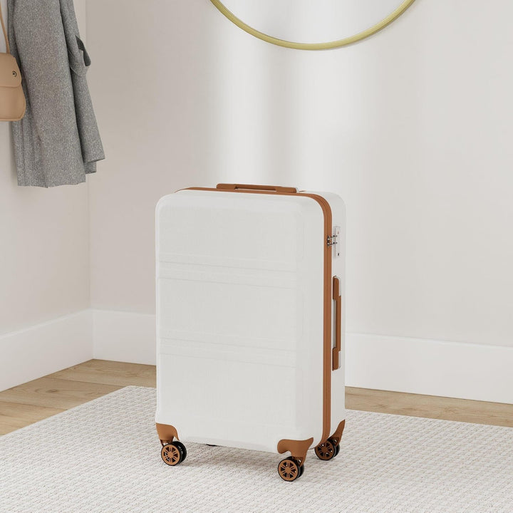 KONO Koffer Trolley Reisekoffer aus ABS+PC – Leichter Hartschalenkoffer mit 4 Zwillingsrollen und TS