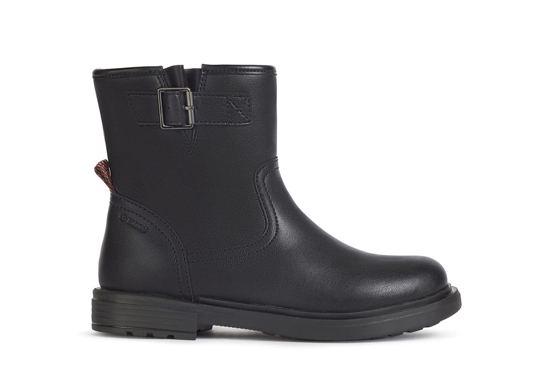 Geox Damen J Eclair Girl B Biker Boots 32 EU Schwarz, 32 EU Schwarz