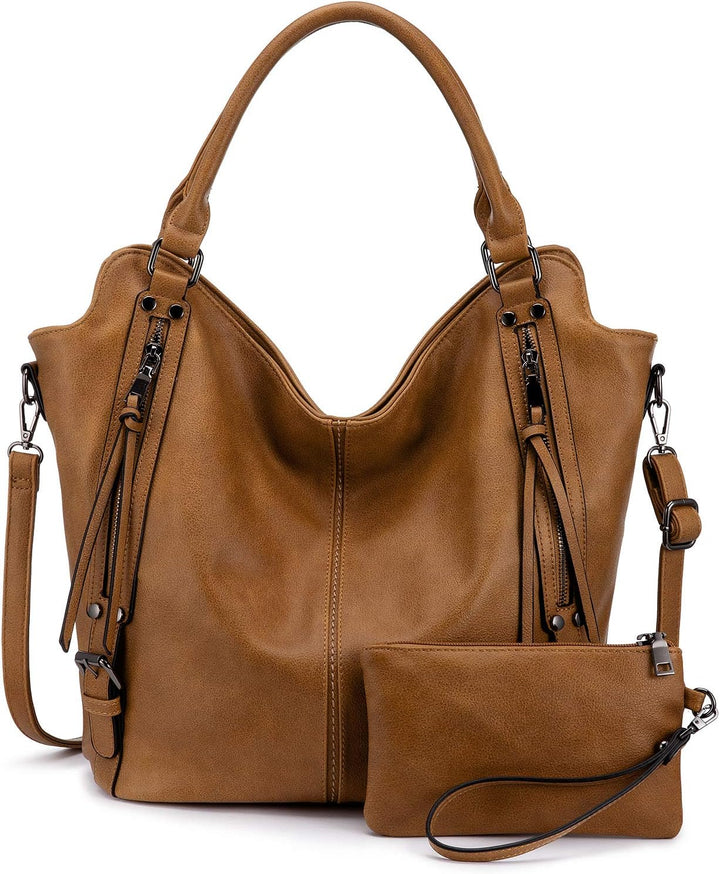 Realer Damen Handtaschen Gross Shopper Lederhandtasche Schultertasche Umhängetasche Geldbörse Hobo D