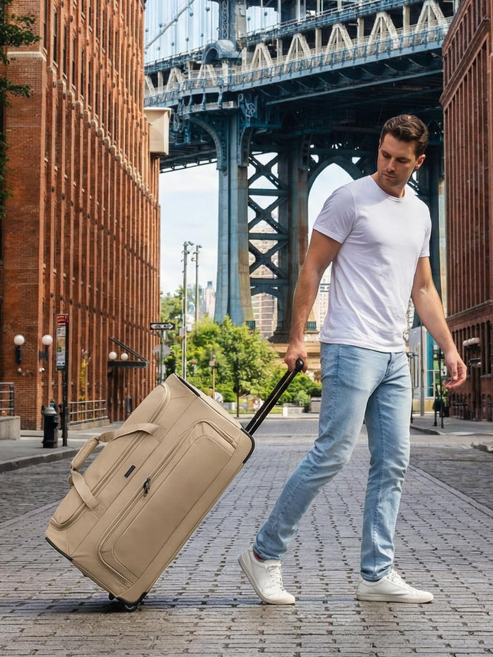 REDOLZ grosse L Trolley-Reisetasche mit Rollen 71 cm | 81 Liter | für Männer & Frauen (Duffle Essent
