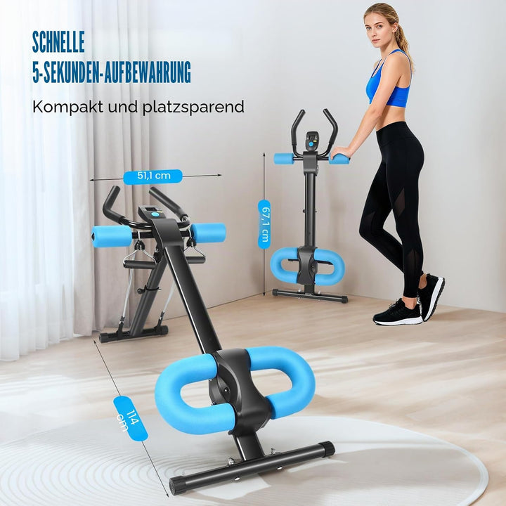 Bauchmuskeltrainer für Zuhause, 3 Einstellbare Winkel &amp; 5 Höheneinstellungen/150kg Belastbarkeit, Au