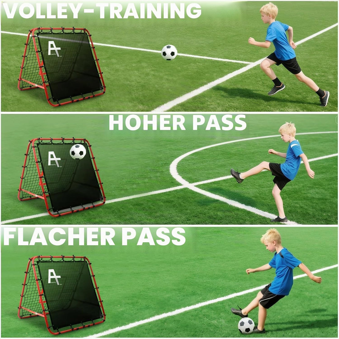 Doppelseitige Rebounder Net Fussball Training Ausrüstung, 100/120/180cm, Fussball Tor Kickback Ziel