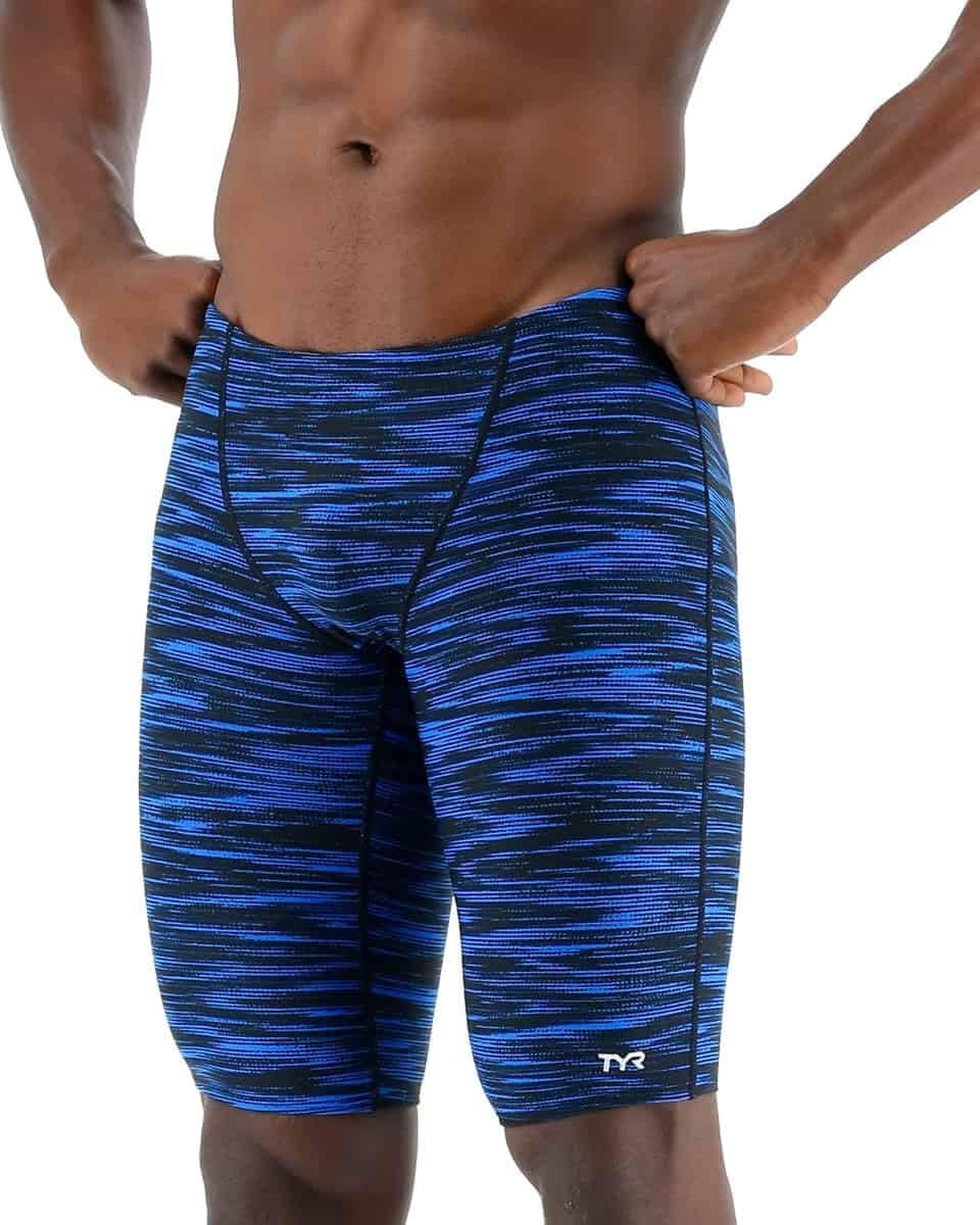 TYR Herren Durafast Elite Athletic Jammer Badeanzug Badehose 36 Blue Fizzy, 36 Blue Fizzy