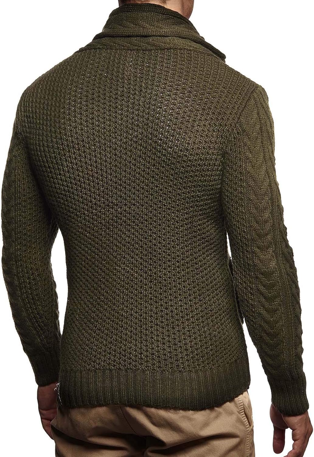 Leif Nelson Herren Strickjacke mit Knöpfen in Regular Fit, Männer Cardigan in Langarm Design, ideal