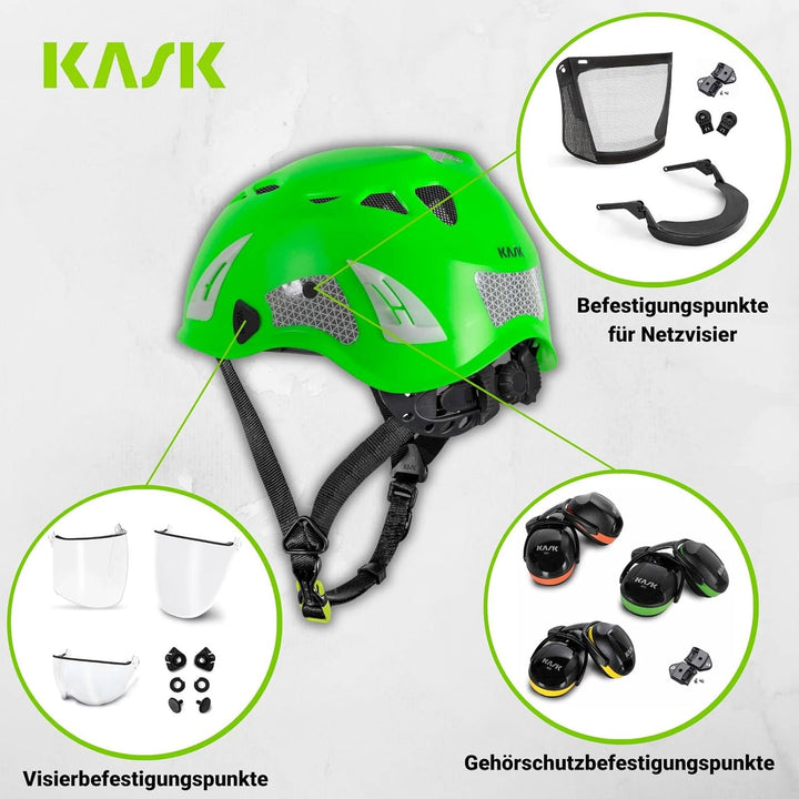 KASK Schutzhelm Superplasma PL HiViz 2.0 Arbeitsschutzhelm, Bergsteigerhelm, Industriekletterhelm -
