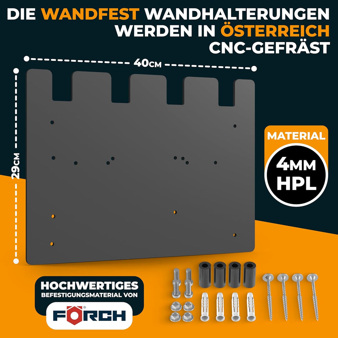 Wandfest® Wandhalterung für Worx Akkus und Ladegeräte - Das Original [Made in Austria] Worx Akku Hal