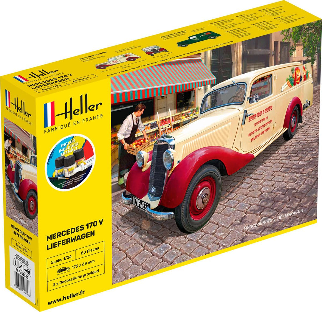 Heller Maquette Voiture : Starter Kit : Mb 170 Lieferwagen