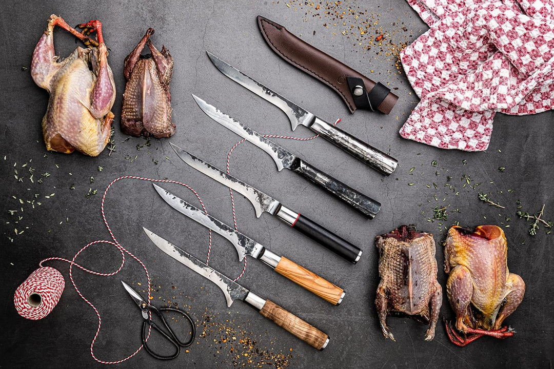 Forged Brute Ausbeinmesser, 15cm, handgefertigt, in Holzkiste