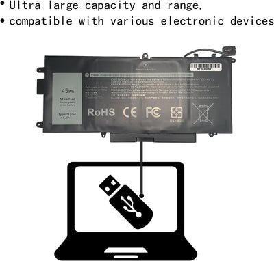 HUBEI 71TG4 071TG4 K5XWW X49C1 0X49C1 Laptop Batterie Ersatz für Dell Latitude 5289 7389 7390 2-in-1