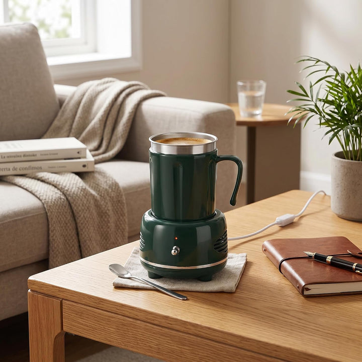 Auto Haushalt Kaltkühlung Heizbecher Einfache Steuerung Gebogener Griff rutschfeste Pads Kaffeewärme
