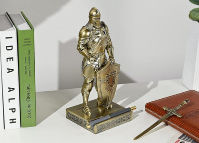 HDMbigmi King's Guard Ornament Ritter Statue für Schreibtisch, Desktop Zubehör Stifthalter Stifthalt