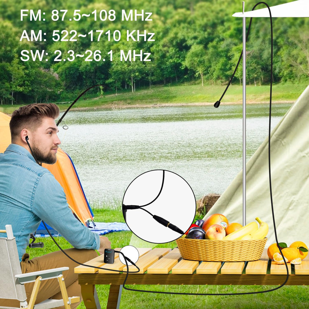 Tin-Nik AM FM UKW Mini-Radio: Gewicht 27 Gramm, Uhrgrösse, Wiederaufladbares USB, Persönliches Tasch