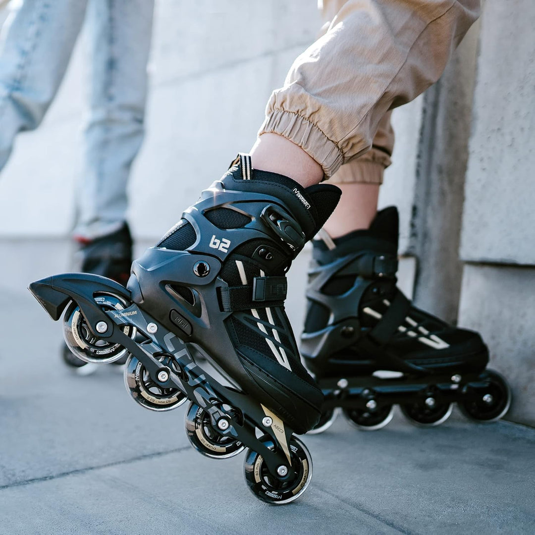 Movino Inline Skates Cruzer B2 Verstellbare Rollschuhe Damen Mädchen Jungen Inliner für Erwachsene m