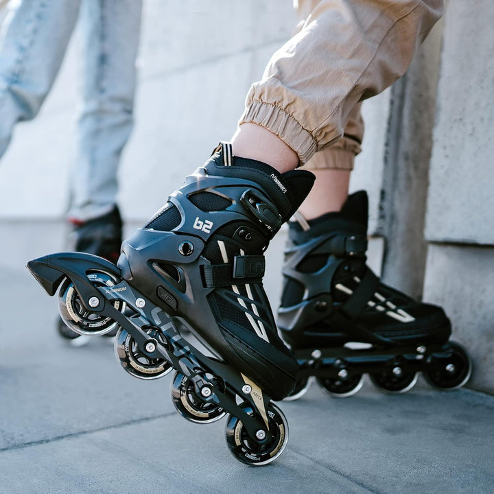 Movino Inline Skates Cruzer B2 Verstellbare Rollschuhe Damen Mädchen Jungen Inliner für Erwachsene m