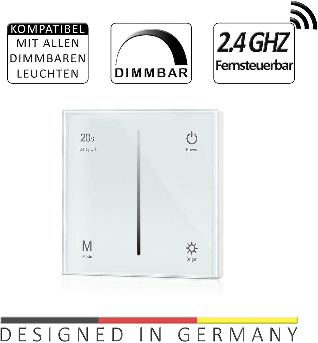 Dimmer-Panel für LED bis zu 240W, Touch-Schalter 230V universal für Phasenabschnitt & -anschnitt, Wa
