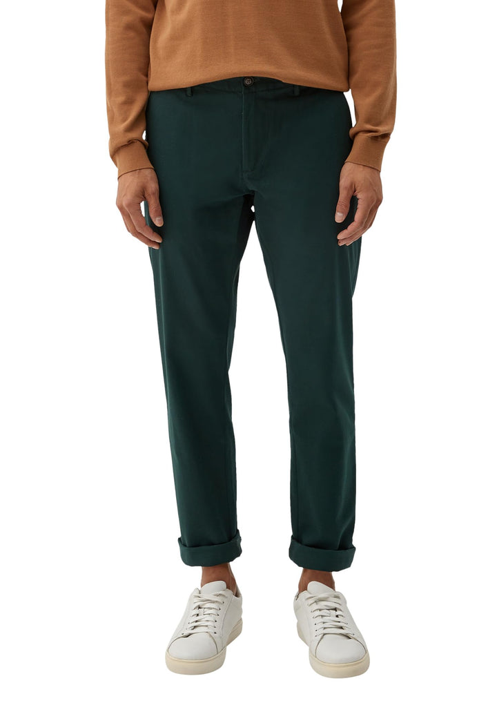 s.Oliver Regular: Chino mit Struktur 33W / 34L Grün, 33W / 34L Grün