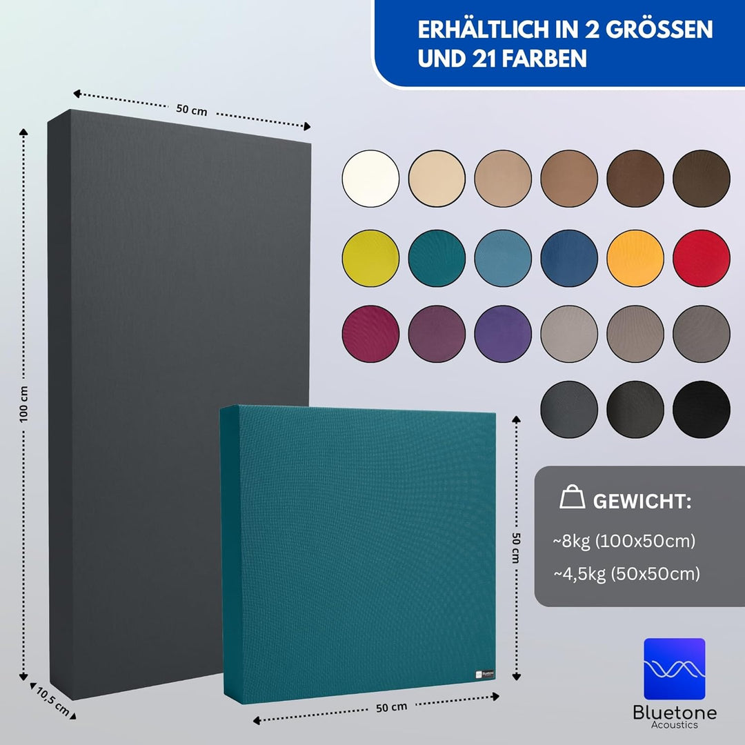 Bluetone Acoustics Studio Spectrum - Schallabsorber Premium - Akustikplatten - Akustikpaneele (100x5