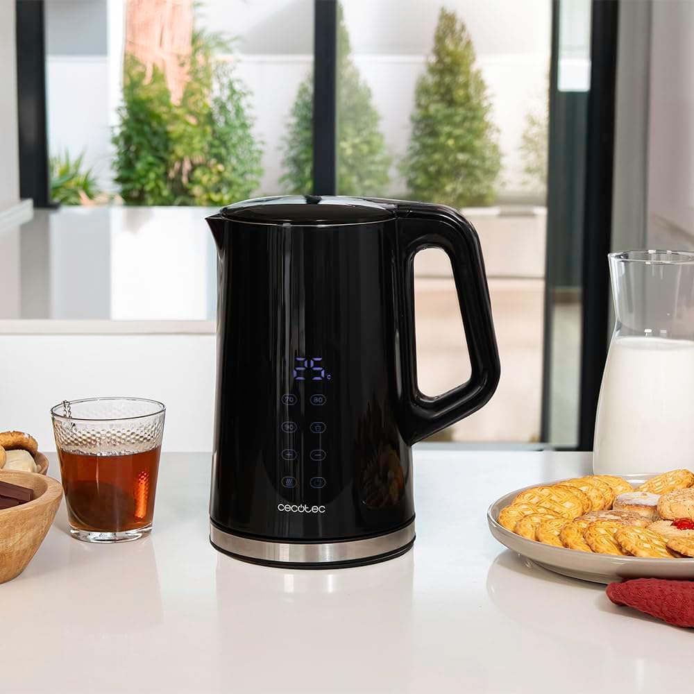 Cecotec Wasserkocher - 1,7L - Thermosense 800 Neo. 2200W Leistung, digitale Anzeige, Keep Warm-Funkt