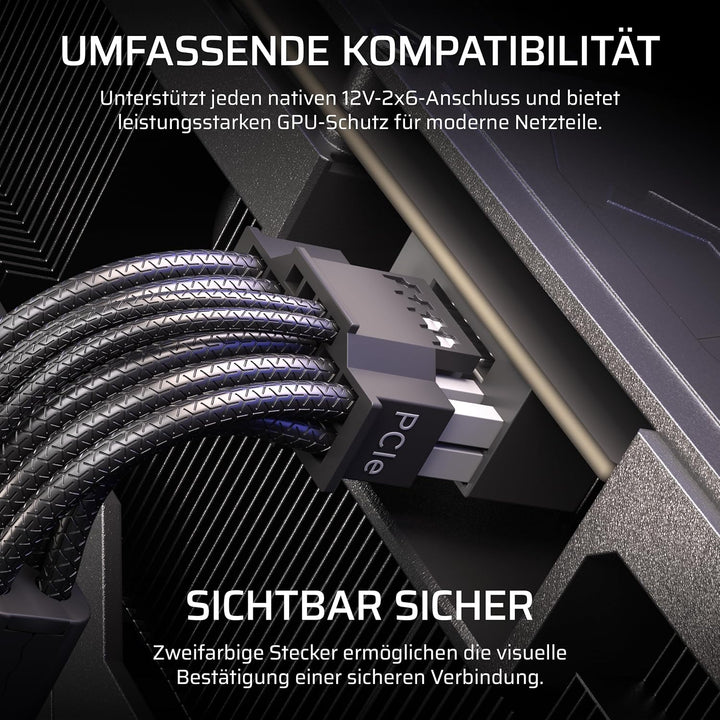 Corsair ThermalProtect PCIe 5.1 600W 12V-2x6 Netzteilkabel – Integrierter Übertemperaturschutz (OTP)