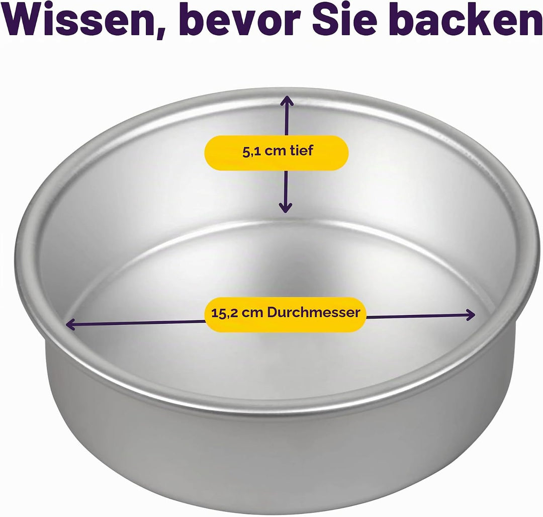 Wilton WI2105-2185 Round Pan Runde Pfanne, Aluminium, grau Rund, 15,2 cm Pfanne, Rund, 15,2 cm Pfann