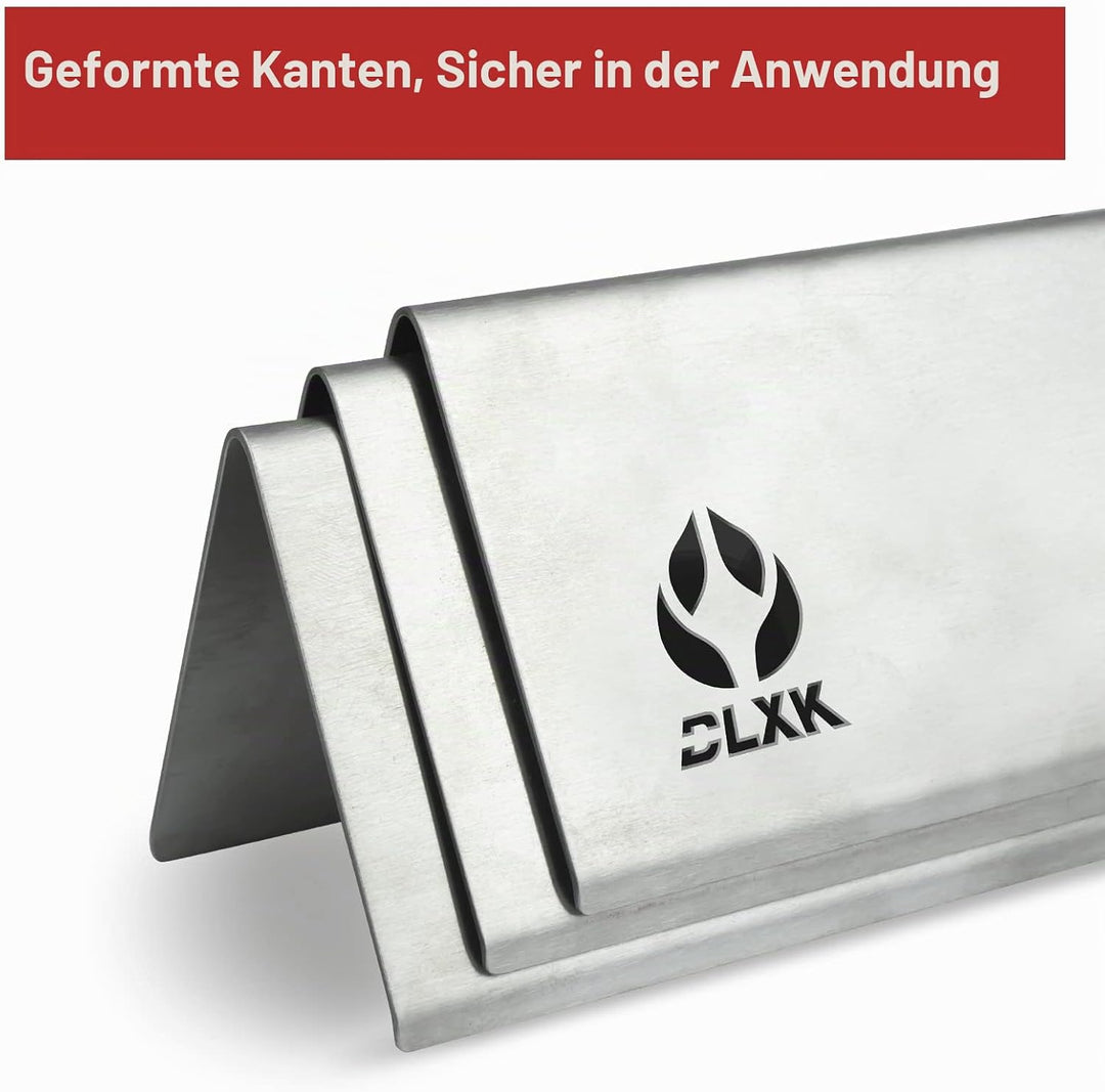 Delixike 7635 Edelstahl Brennerabdeckungen Flavorizer Bar für Weber Spirit E210 E220 S210 S220(mit v