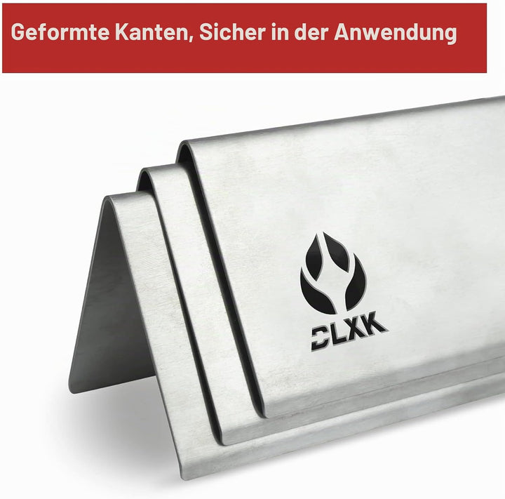 Delixike 7635 Edelstahl Brennerabdeckungen Flavorizer Bar für Weber Spirit E210 E220 S210 S220(mit v