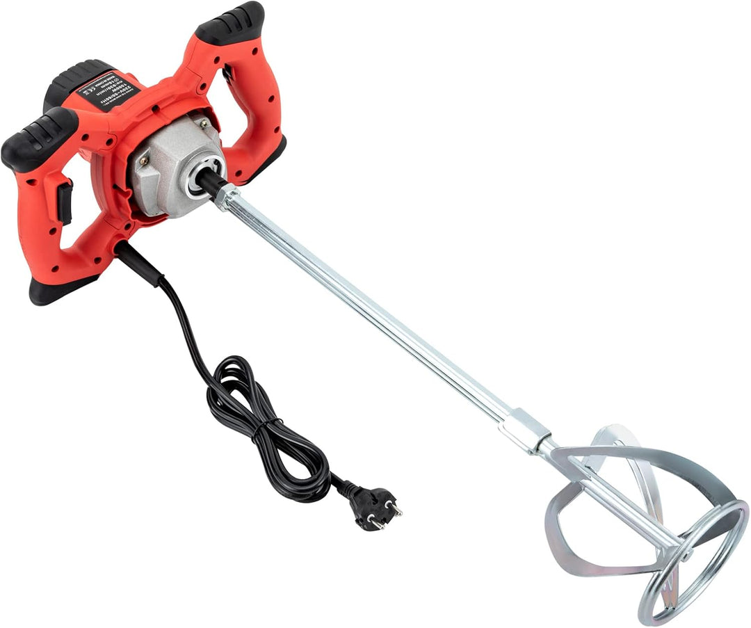 Elektrischer tragbarer Betonmischer, Rührwerk 1500W Farb-Mörtelrührer 220V, 6 einstellbare Geschwind