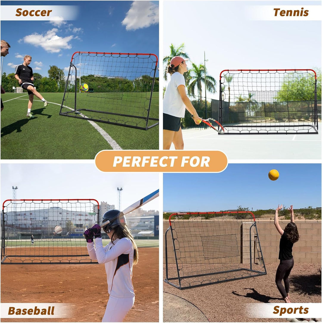 KAIHAOWIN Rebounder für Fussball 120 ×180 cm|120 ×120 cm，Fussball Rebounder Metall mit Verstellbarem