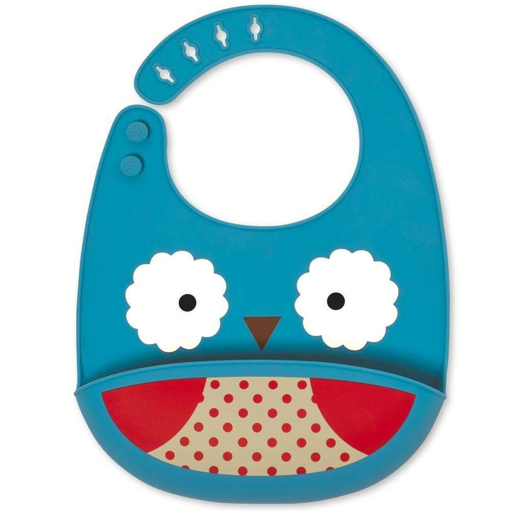 Skip Hop 232200 Zoo Silikon Kleinkinder Lätzchen - Owl, mehrfarbig