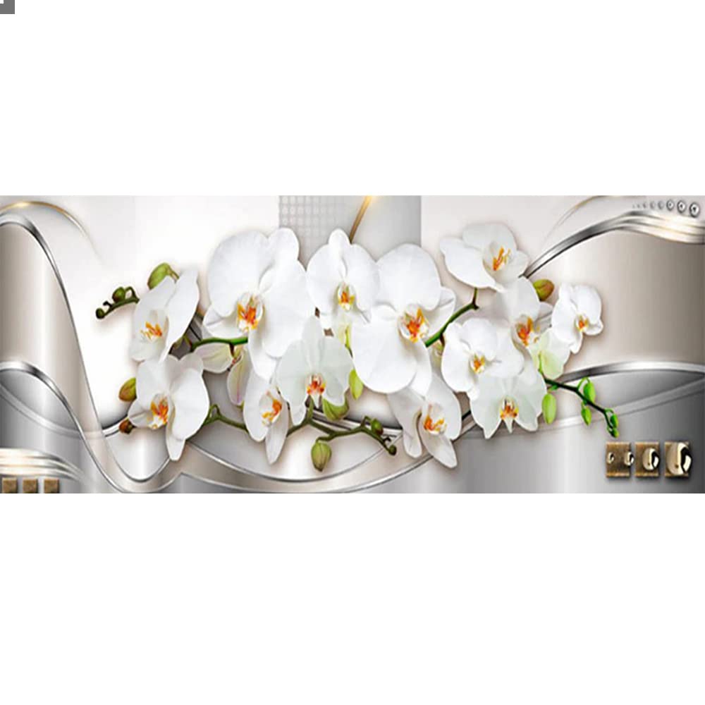 Diamantmalerei, Orchideen, grosse Bilder, 110 x 50 cm (innen 104 x 44 cm), Zahlenmalen, Orchideen, M