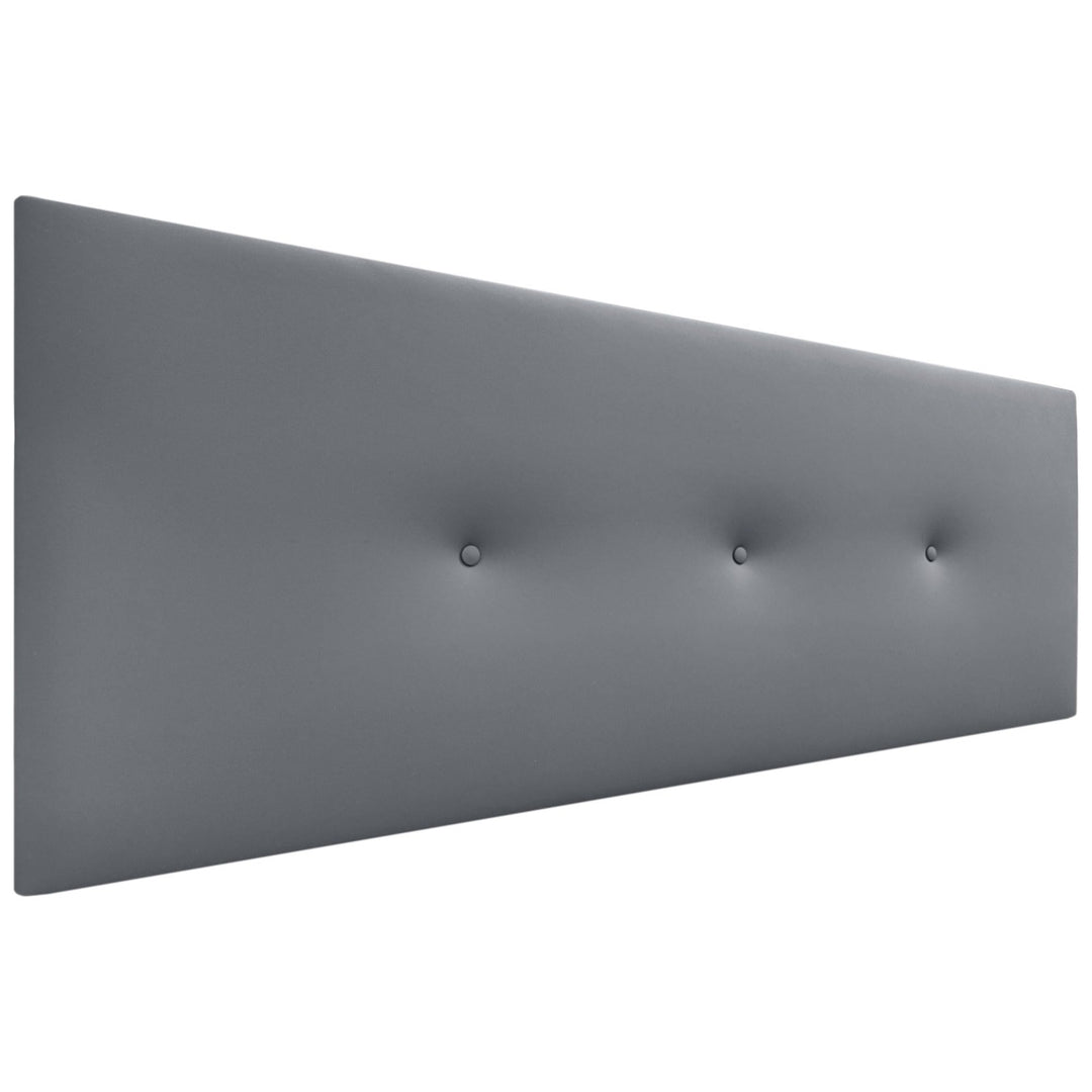 DHOME Kunstleder oder Acualine Stoff Kopfteil einfarbig mit Knöpfen gepolstert HIGH Range Luxus Bett