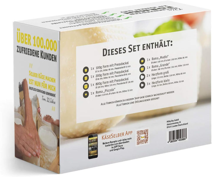 kaese-selber.de Käseformen Set Classico
