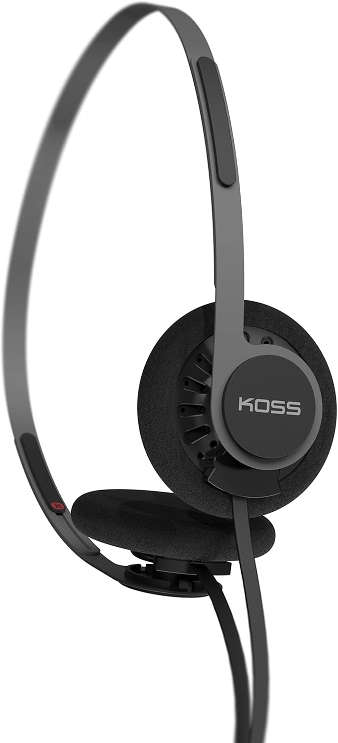 Koss KPH40 Utility-On-Ear-Kopfhörer, abnehmbares austauschbares Kabelsystem, Retro-Stil, ultraleicht
