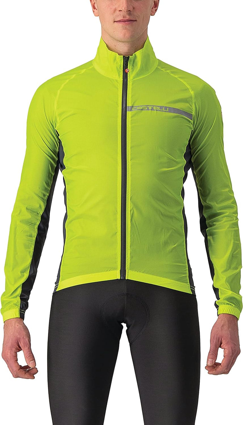 CASTELLI Herren Squadra Stretch Jacket Jacket L ELECTRIC LIME/DARK GRAY, L ELECTRIC LIME/DARK GRAY